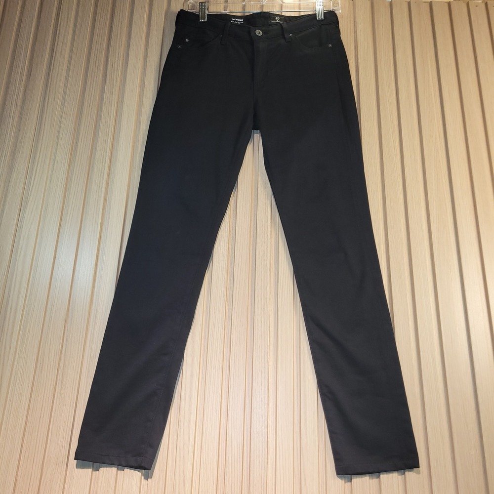 AG Adriano Goldschmied The Prima Cigarette Pants Women 27 Black Excellent Sateen